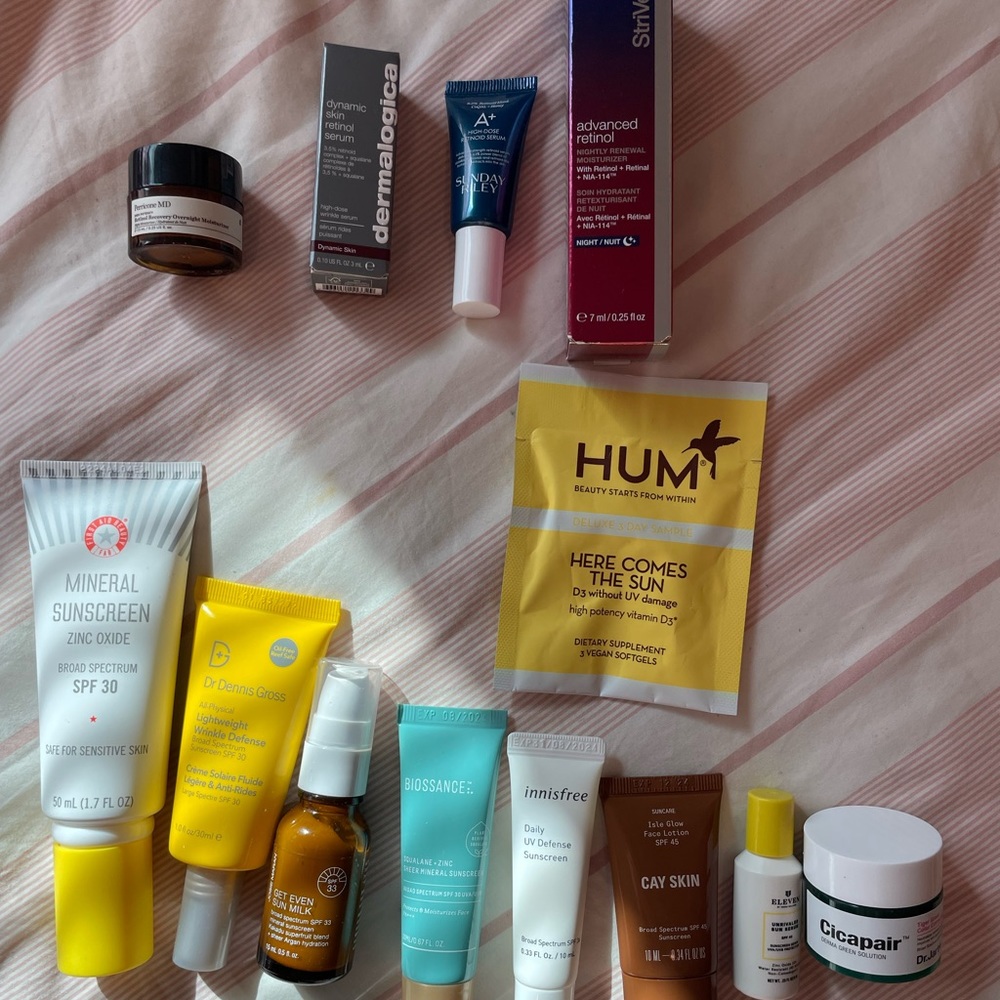 Sunscreen/retinol bundle, high end brands